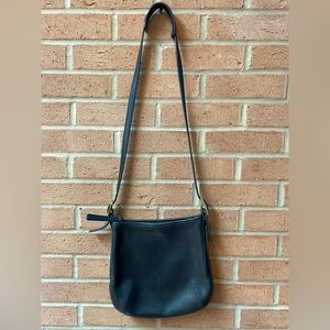Vintage Coach Black Leather Crossbody Purse